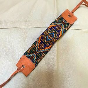 Handmade peyote beaded bracelet